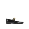 Chloé Black Calfskin Ballet Flats In Black