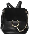 Chloé Black Calfskin Medium Faye Backpack (authentic Pre-loved) In Black