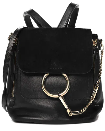 Chloé Black Calfskin Medium Faye Backpack (authentic Pre-loved)