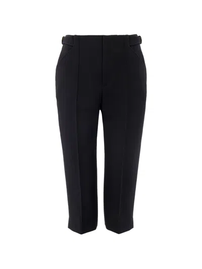 Chloé Black Capri Pants Gold Buckles