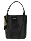 Chloé Small Spin Tote In Grained Leather Bags In Black