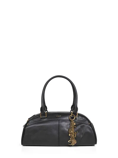 Chloé Leather Bowling Top-handle Bag In Black