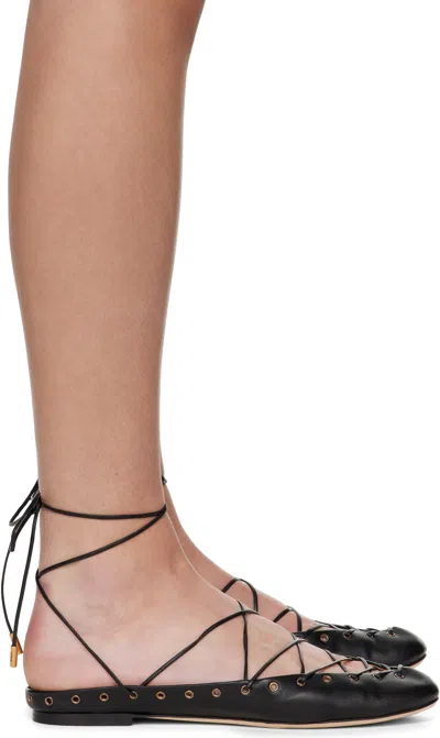 Chloé Black '' Ghillies Ballerina Flats