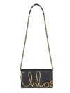 Chloé Chloe Womens Black Brand-plaque Leather Cross-body Bag