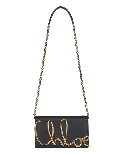 CHLOÉ BLACK CHLOÉ ICONIC CROSSBODY BAG