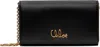 Chloé Iconic Flap Wallet On Chain In Shiny Calfskin In 001 Black
