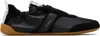 Chloé Sneakers Contrast Sole Elasticated Panels Pull Tab In Black