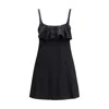 Chloé Black Cotton Casual Dress In Blue