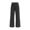 Chloé Black Cotton Cropped Jeans In Black