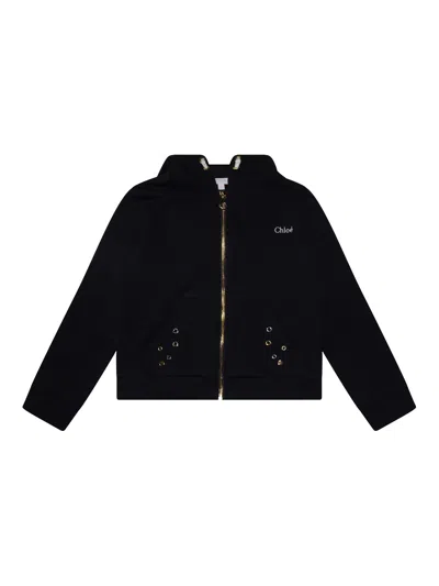 Chloé Kids' Black Cotton Sweatshirt