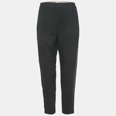 Pre-owned Chloé Black Crepe Formal Trousers M