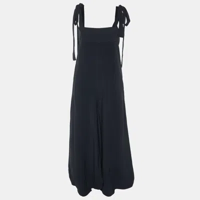 Pre-owned Chloé Black Crepe Wide Leg Jumpsuit M