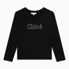 Chloé Black Crew-neck T-shirt With Logo