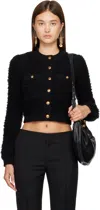 Chloé Button-front Cropped Cardigan In Black