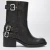 Chloé Black Dakota Biker-style Boot With Vintage Effect In Black