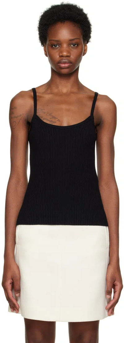 Chloé Ribbed Wool Tank Top In Black