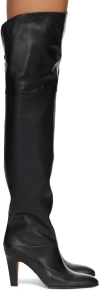 Chloé Eve Leather Over-the-knee Boots In 001 Black