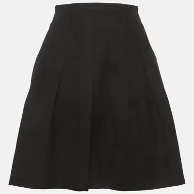 Pre-owned Chloé Black Gabardine Flared Zip Up Mini Skirt S