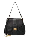 Chloé Black Grained Calfskin Small Lexa Shoulder Bag (authentic Pre-loved) In Black