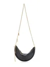 Chloé Icons Crescent-shaped Chain Shoulder Bag In Black