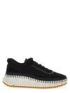 Chloé Nama Lace-up Sneakers In Black
