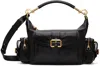 Chloé Camera Medium Shoulder Bag In Croc-embossed Calfskin In Black