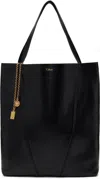 Chloé Small Spin Tote In Grained Leather Bags In 001 Black