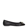 Chloé Black Leather Ballet Flats In Black