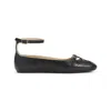 Chloé Chloe Misty Cut-out Leather Ballet Flats In Black