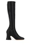 Chloé Black Leather Boots In Black