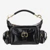 Chloé Shiny Leather Camera Bag In Black