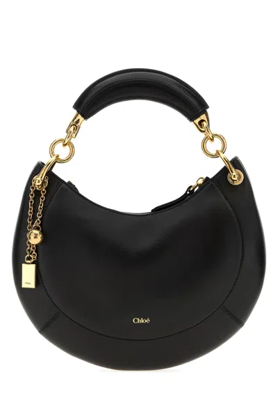 Chloé Chloe Black Leather  Banana Handbag