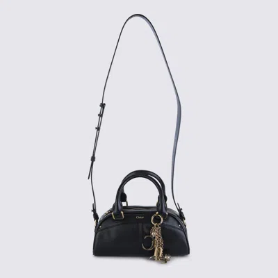 CHLOÉ BLACK LEATHER CHLOE BOWLING TOP HANDLE BAG