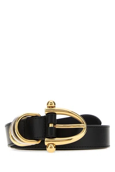 Chloé Chloe Black Leather  Bracelet Belt In White