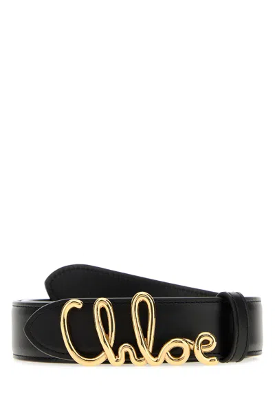 Chloé Chloe Black Leather  Iconic Belt