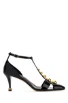 Chloé 70mm Cleia Studded Patent Leather Pumps In Black