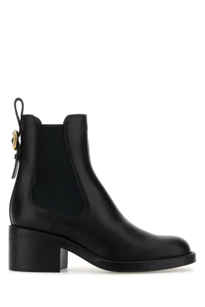 Chloé Chloe Black Leather Dakota Ankle Boots
