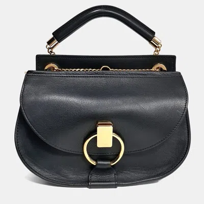 Pre-owned Chloé Black Leather Goldie Bag Small