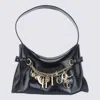 Chloé Leather Shoulder Bag Adorned With Charms In Black