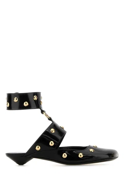 Chloé Chloe Black Leather Jade Sabot