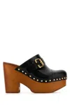 Chloé Jeannette Studded Leather Slingback Platform Clogs In Black