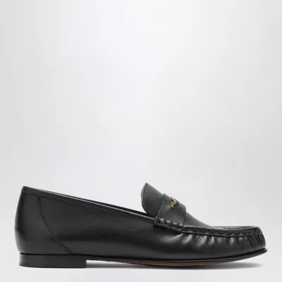 Chloé Black Leather Loafers