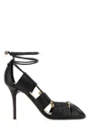 Chloé Luna 90 Deconstructed Leather Pumps In Black