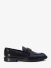 Chloé Black Leather Marcie Loafers In Black