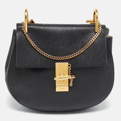 Pre-owned Chloé Black Leather Medium Drew Shoulder Bag