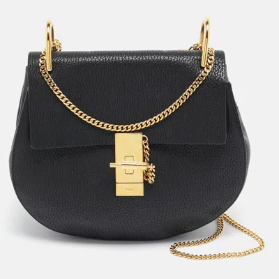 Pre-owned Chloé Black Leather Medium Drew Shoulder Bag