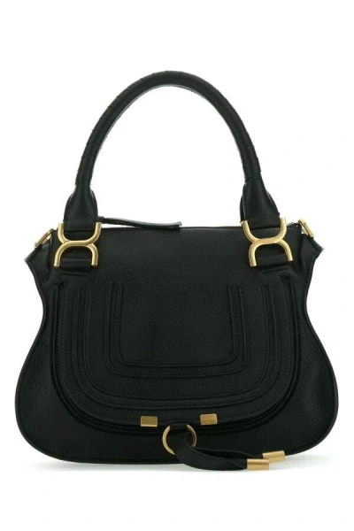 CHLOÉ CHLOÉ BLACK LEATHER MEDIUM MARCIE HANDBAG