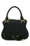 Chloé Chloe Women Black Leather Medium Marcie Handbag In Green