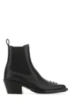Chloé 60 Studded Leather Ankle Boots