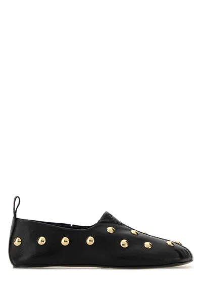 Chloé Black Leather Rita Loafers